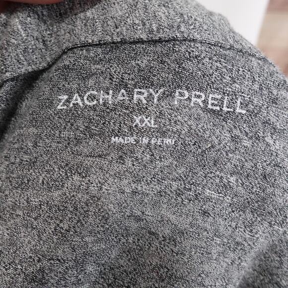 Zachary Prell Polo Shirt Mens 2XL Gray Heather Short Sleeve Modal Blend - Picture 6 of 8